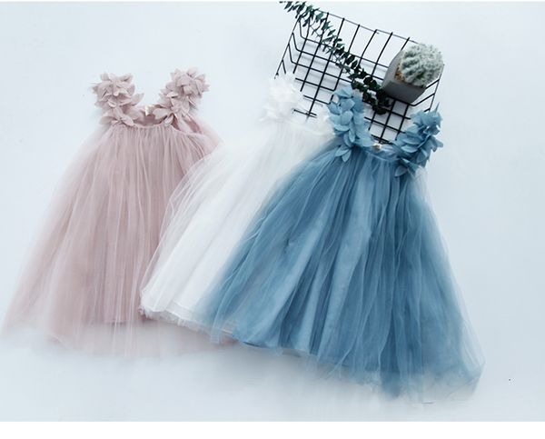 

girl's dresses summer sweet cute leaf-shaped suspenders fuffy princess dress cotton yarn girls clothes girl dress 3-14y 230320, Red;yellow