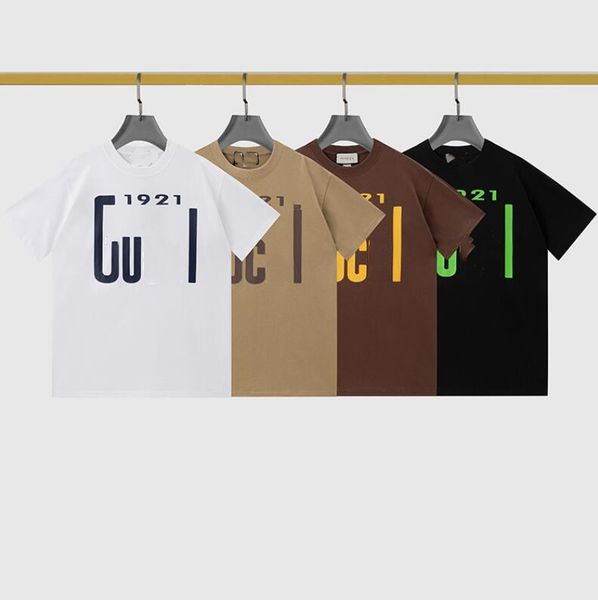 

2022 summer new men's t-shirts men's and women's brand t-shirt luxury designer cotton crew neck tees couple t-shirt, White;black
