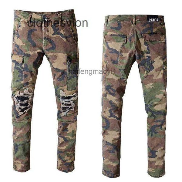 

slim mens jeans man designer jean trend men's multi pocket youth fit leggings #536, Blue