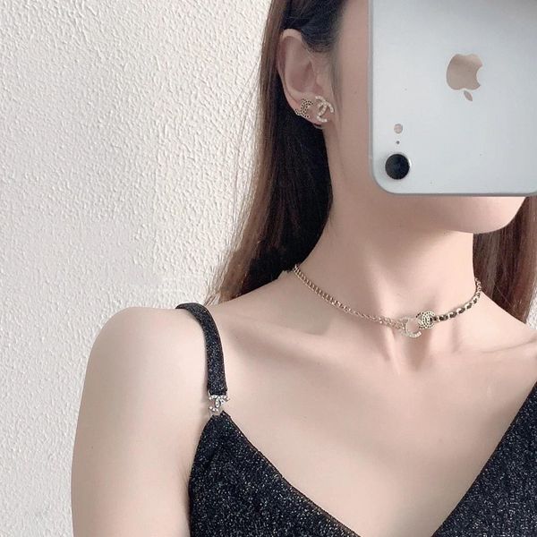 

popular luxury pattern design necklaces delicate fashion pendant necklace high end style womens accessories selected 18k gold plated long ch, Silver