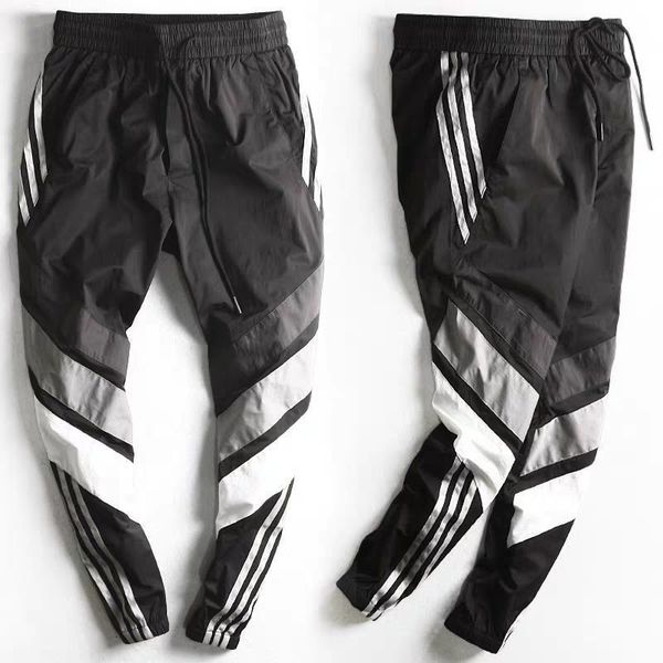 

men's pants spring summer sports men tooling male beam feet youth version closing nine points casual pant 230317, Black