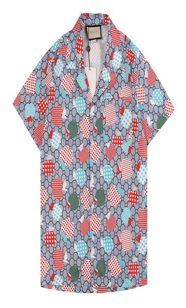 

luxury designer shirts mens fashion geometric print bowling shirt hawaii floral casual shirts men slim fit short sleeve dress tee 6513070, White;black