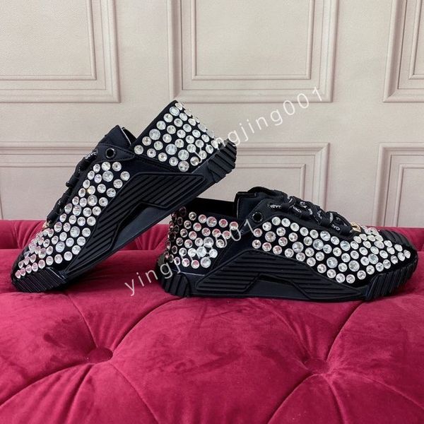 

excellent designer shoes classic casual shoes sneakers multicolor nappa calfskin rubber platform luxury men women boots leather woven, Black