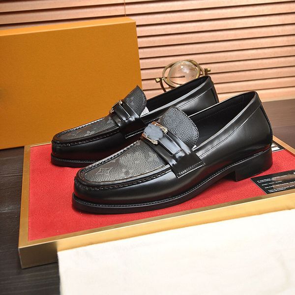 

2023 fashion luxury designer men's shoes men's business leather shoes casual shoe men's athletic shoes and men's loafers, Black