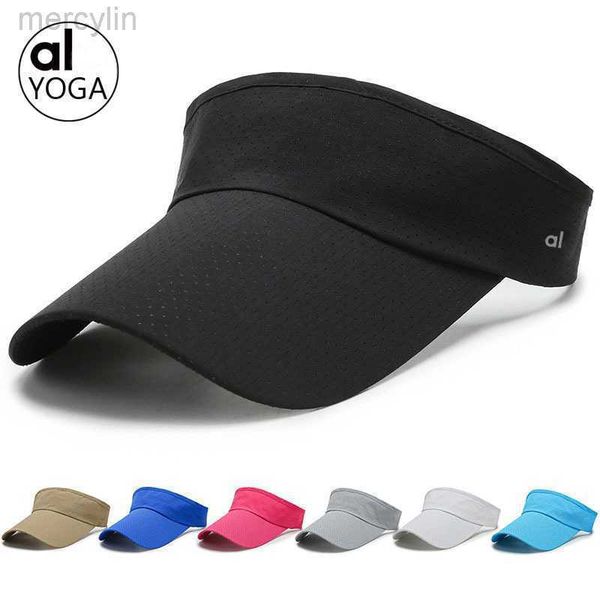 

23ss designer hats alos yoga summer thin empty hat men's and women's outdoor sun protection hat breathable and quick drying 22ss, Blue;gray