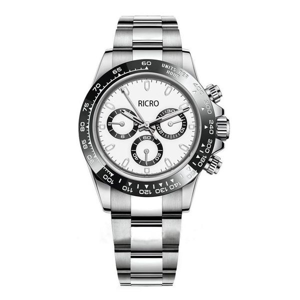 

men's mechanical watch ceramic ring mouth multi-functional automatic movement no timing function 40mm size made of 316 fine s183s, Slivery;brown
