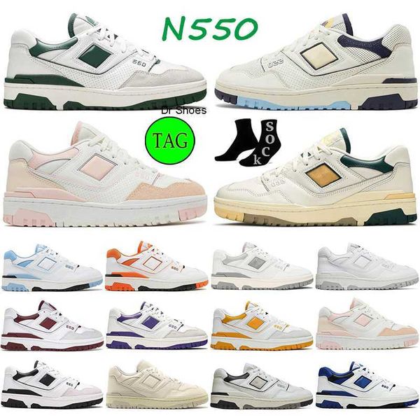 

2023 new running shoes nb n550 white green rich paul bb550 550 sea salt black burgundy varsity gold cream black panda designer trainer sport