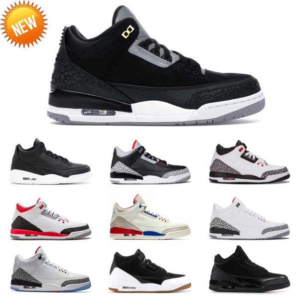 

5a 3 3s og men basketball shoes black cement cat pure white true blue tinker green unc mens trainer sports sneakers 7-13