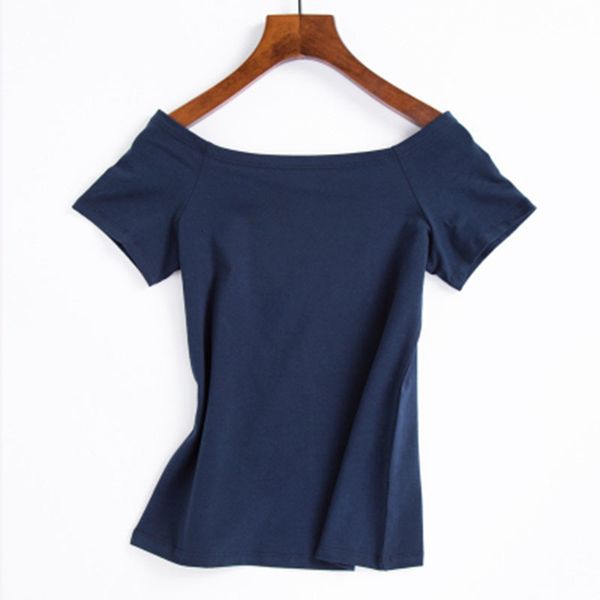 

women's t-shirt off shoulder tee shirt femme t-shirt slash neck t shirt women summer short sleeves korean tshirt woman clothes 230320, White
