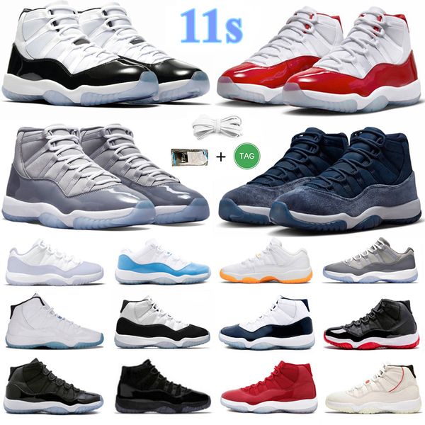 

mens 11 11s basketball shoes cherry midnight navy cool grey pure violet citrus legend gamma unc blue bred cap gown men women trainer sports