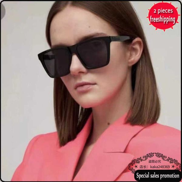 

brand design sunglasses 23 ma fashion personality box dark glass female ins red sun male am03252s uv400 high quality, White;black