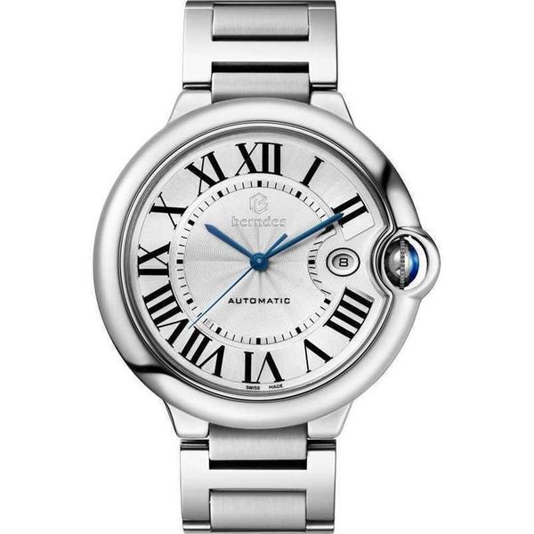 

rolax luxury new selling men's automatic watch high-end quality classic business pure stainless steel production factory direct salesor, Slivery;black