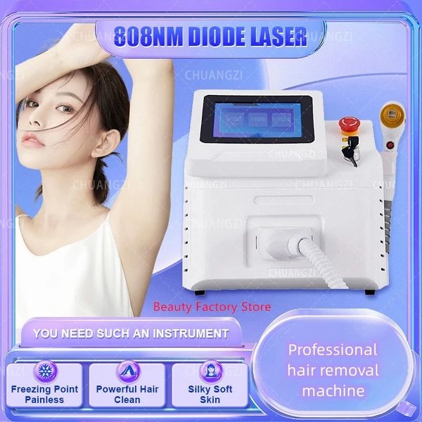 

laser machine 2023 808nm diode laser hair removal machine skin care facial body hair removal cooling apparatus 3 wavelength 755nm 808nm 1064, Black