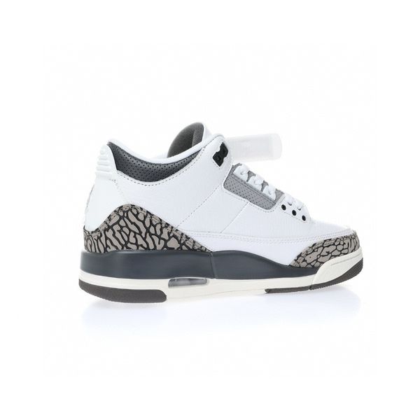 

basketball shoes jumpman 3 retro white black color og designer sneakers with original box