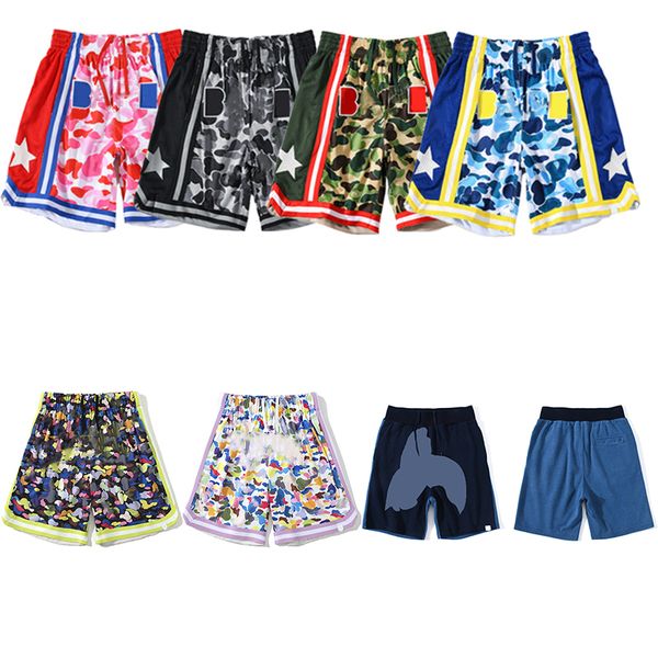 

shark designer mens short camouflage japan men's womens universal men beach shorts tiger bathing ape shorts embroidery stitching patter, White;black