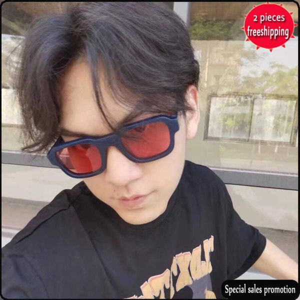 

brand design sunglasses 2023 new rhude sunglass ti0de brand ins net red small square sunglass in the same jelly color uv400 high quality, White;black