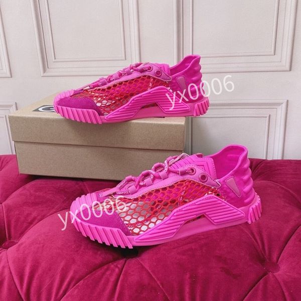 

women designer sneaker casual shoes women fashion mesh calfskin patchwork black white sneakers knit technical platform trainers2023