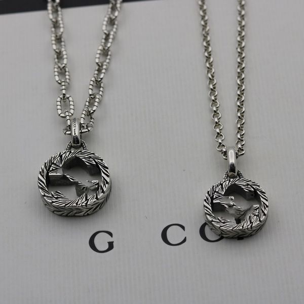 

classic designer fashion necklace choker chain 925 silver plated 18k gold plated stainless steel letter pendant necklaces for women jewelry