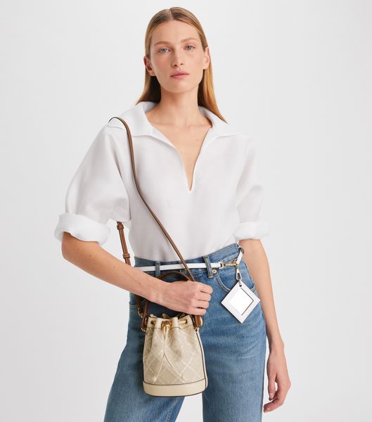 

fashion women denim drawstring bucket bag genuine leather crossbody bag
