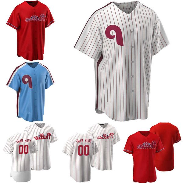 

2023 custom jersey mens philadelphia''phillies''14 pete rose 7 maikel franco 19 greg luzinski 45 tug mcgraw baseball jer, Blue;black