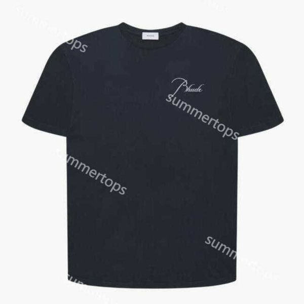 

rhude men's t-shirts designer shirts luxury brand fashion shirt for men casual mens short sleeve tees cotton t3106, White;black