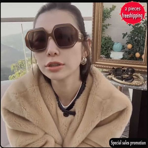 

brand design sunglasses 2023 luo yijia sunglass big box street snet red ins same sunglass lw40056u uv400 high quality, White;black