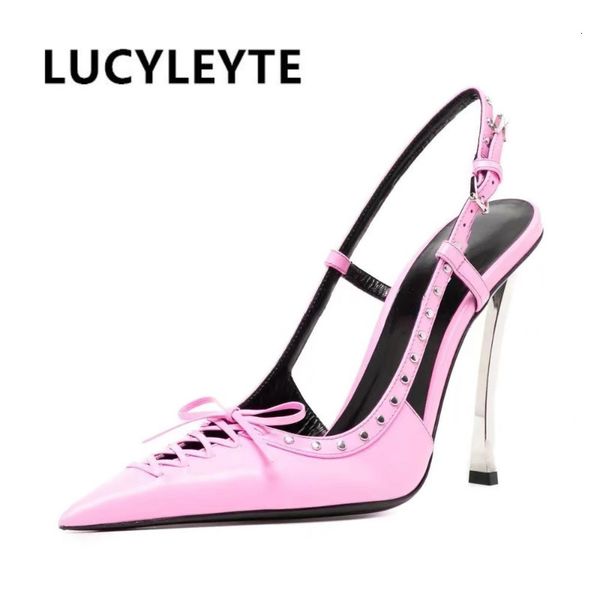 

sandals womens brand rivet fashion metal slim european and american banquet nightclub display shoes 230320, Black