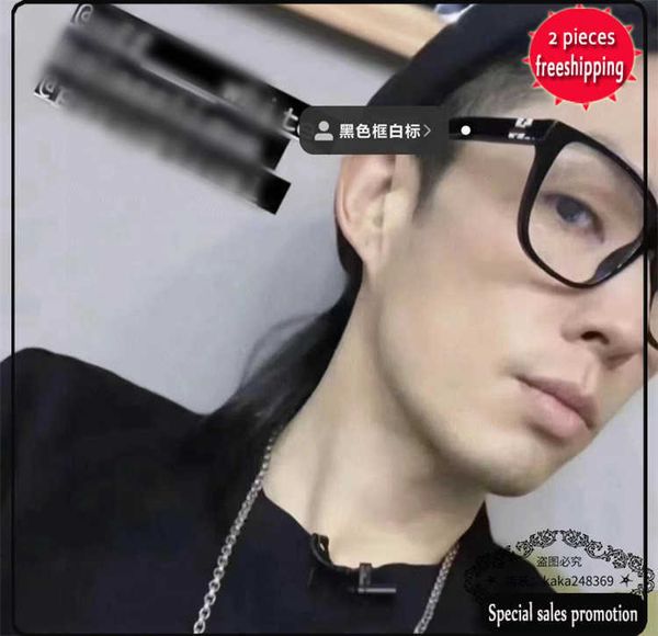 

brand design sunglasses 23 new 50%off1white man ow fashion box net red same flat lens woman uv400 high quality, White;black