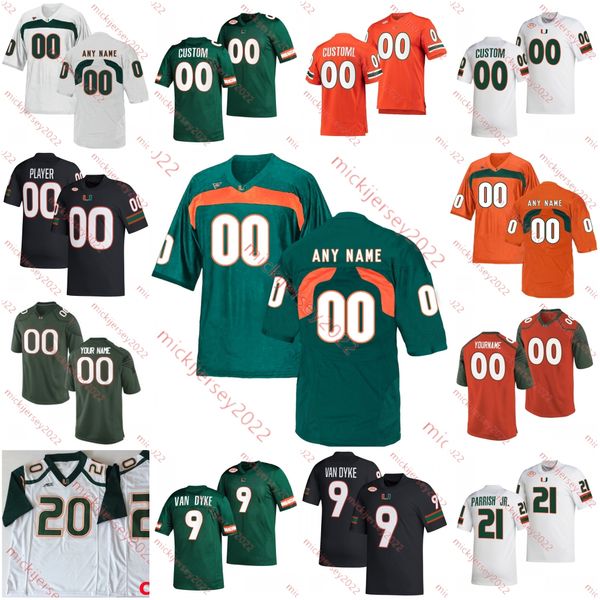 

jackson carver miami hurricanes jersey jakai clark gabriel valladares akheem mesidor jalen rivers john campbell custom stitched mens youth m, Black