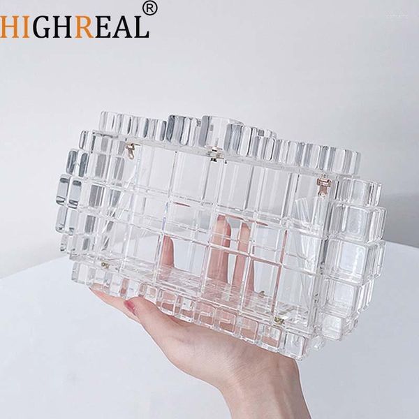 

shoulder bags clear acrylic box boutique clutch bag for wedding luxury purses and handbags plaid party designer chain