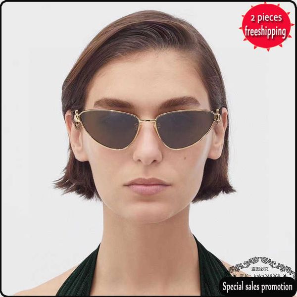 

brand design sunglasses 23 b home ins red same cat eye sunglass female personality fashion green bv1186s uv400 high quality, White;black