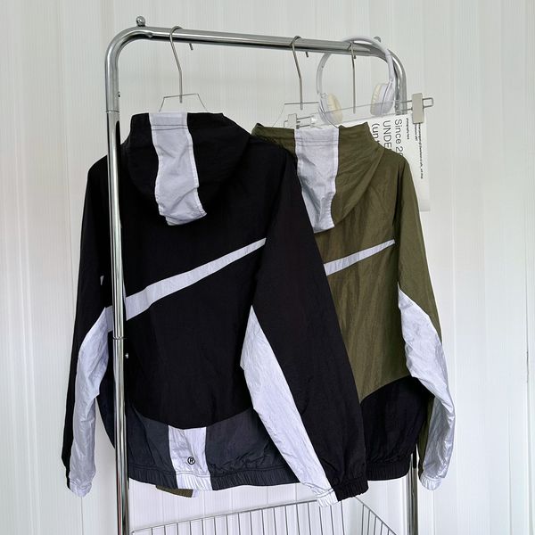 

2023 mens american jacket designer jackets fashion standup collar cotton coat men women cashmere big hook stitching thick sweatshirt, Black;brown