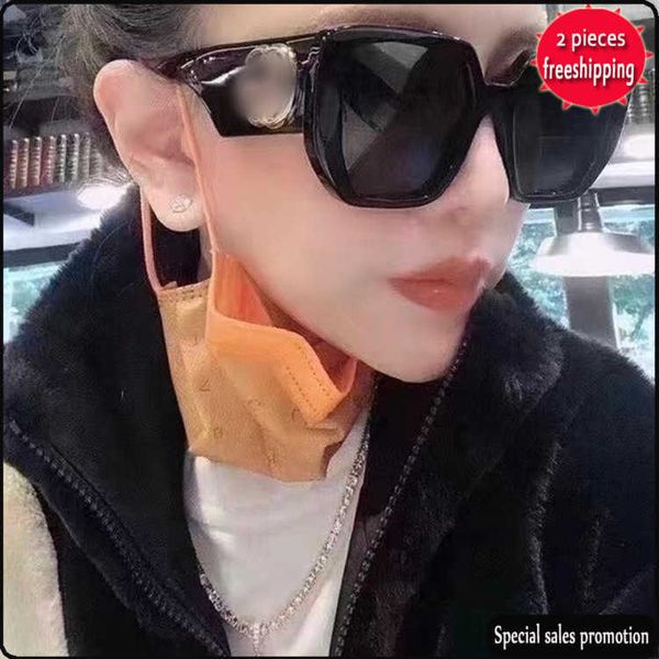 

brand design sunglasses 23 new style g family simple women's big square net red fashionable plate gg0956, White;black