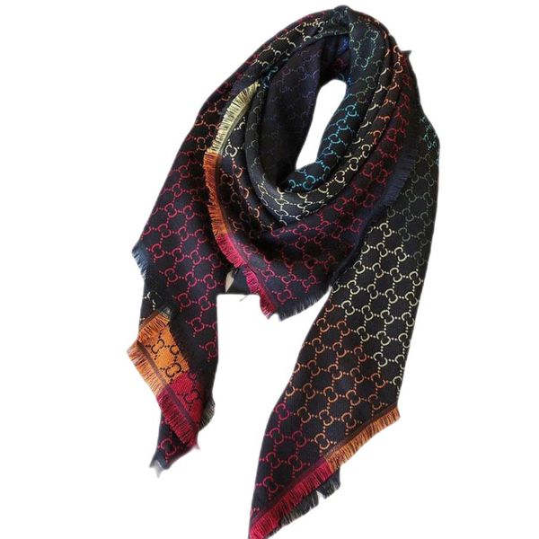 

2021 square scarf oversize classic check shawls scarves for men women designer kerchiefs luxury gold silver thread plaid g shawl s2450, Blue;gray