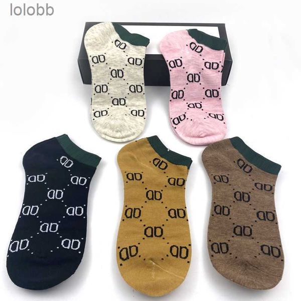

mens womens designer g socks five pair luxe sports winter mesh letter printed sock embroidery cotton man woman with box nwrm''gg&#, Black