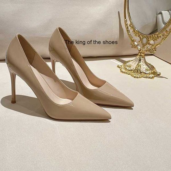 

shoes high heels women's slim heels fashion black pointed style versatile large women's autumn french small fragrant