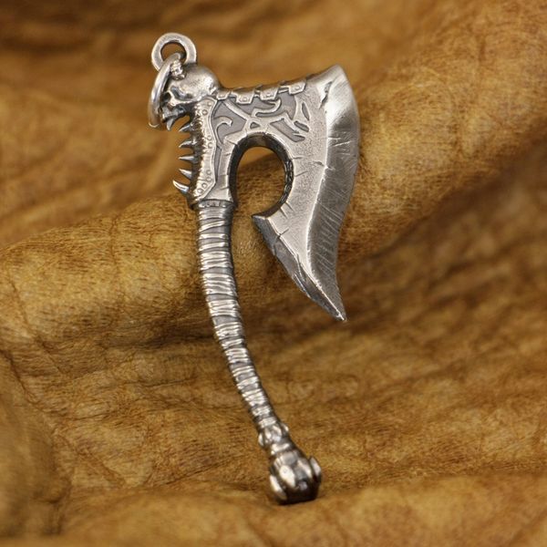 

linsion 925 sterling silver gorehowl pendant hellscream axe pendant ta404