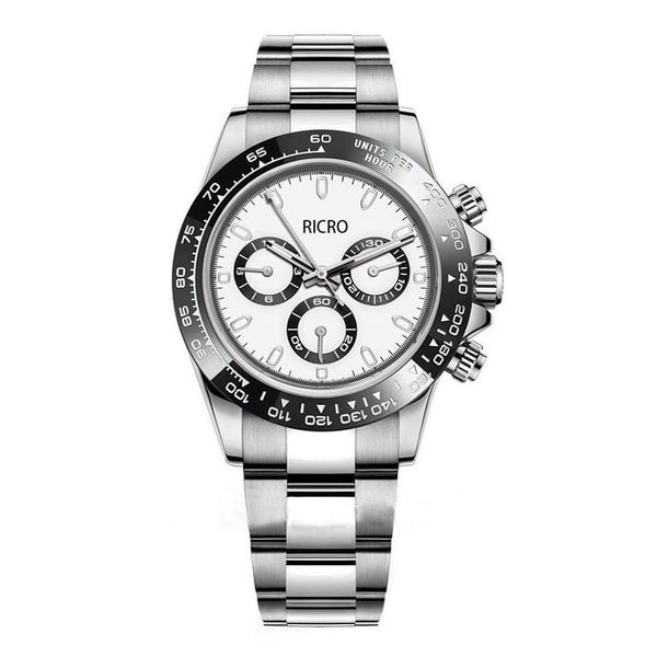 

men's mechanical watch ceramic ring mouth multi-functional automatic movement no timing function 40mm size made of 316 fine s283u, Slivery;brown