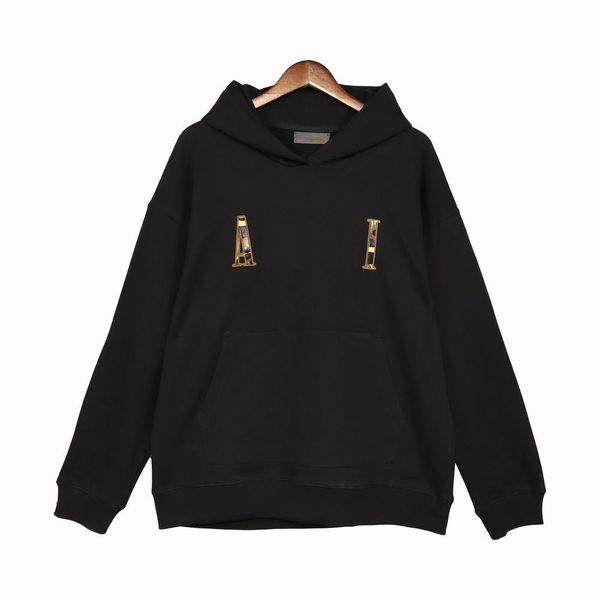 

men hoodies women fashion dresses designer hoodie set head hip hop superior quality comfortable long sleep with the embroidery asian size m-, Black