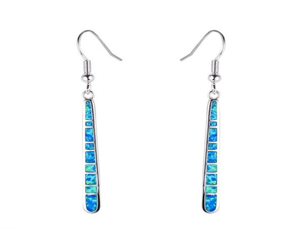 

fire opal dangle long drop hook earrings 925 silver plated womens engagement wedding party gift jewelrys7466198