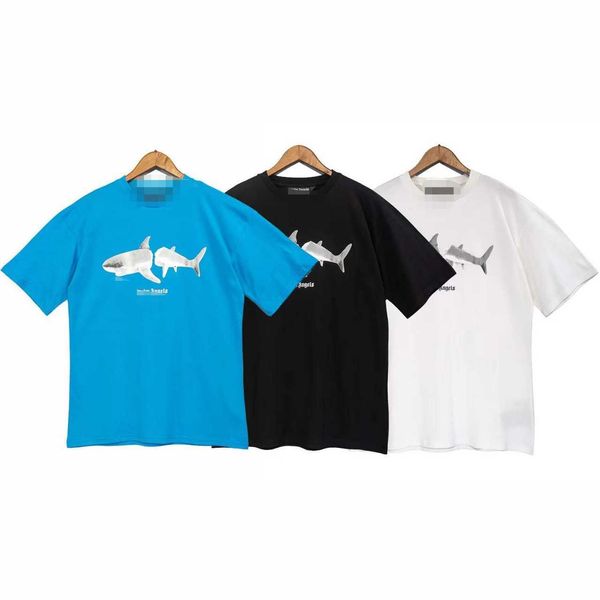 

palm t shirt for men women shark break print short sleeve t-shirt unisex, White;black