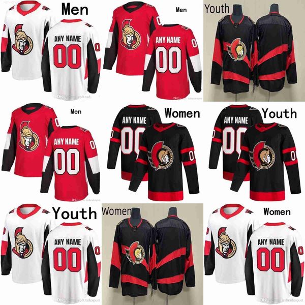 

ottawa senators hockey jerseys 7 brady tkachuk 18 tim stutzle 5 nick holden 26 erik brannstrom 77 julien gauthier 16 austin watson 33 cam ta, Black;red