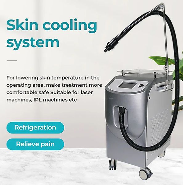 

salon use laser cooler air cooling devices -30c cryo cold skin machine laser treatment cooler reduce pain, Black