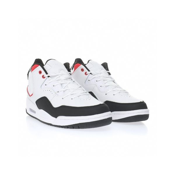 

basketball designer shoes jumpman 5 courtside 23 white black team red casual lifestyle shoes with original box