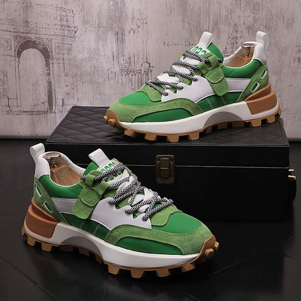 

men sneakers casual breathable increased internal platform shoes fashion street trend cool board shoe network celebrity, Black