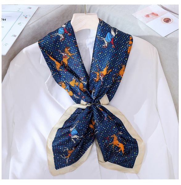

fashion shawls silk scarf square simple design solid color scarves european brand french shawl romantic girl gift hairband spring delicate g, Blue;gray