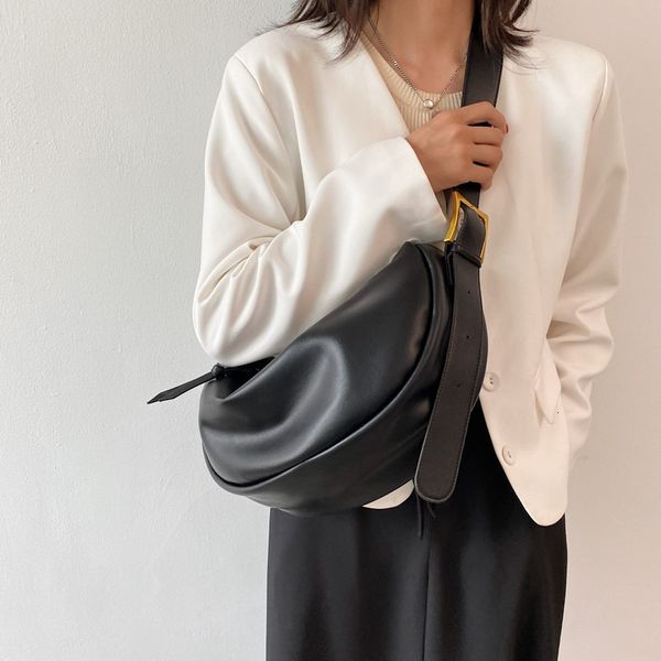

evening bags crossbody for women large capacity luxury handbags solid soft shoulder female casual travel hobos bag vintage sac 230320