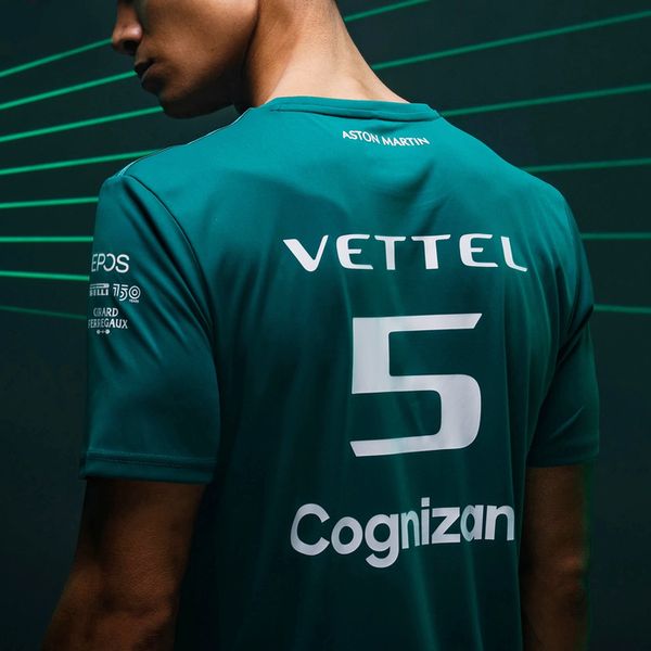 

mens tshirts aston martin cognizant official team driver tshirt vettel est f2 gt racing large 3d shirt 230317, White;black