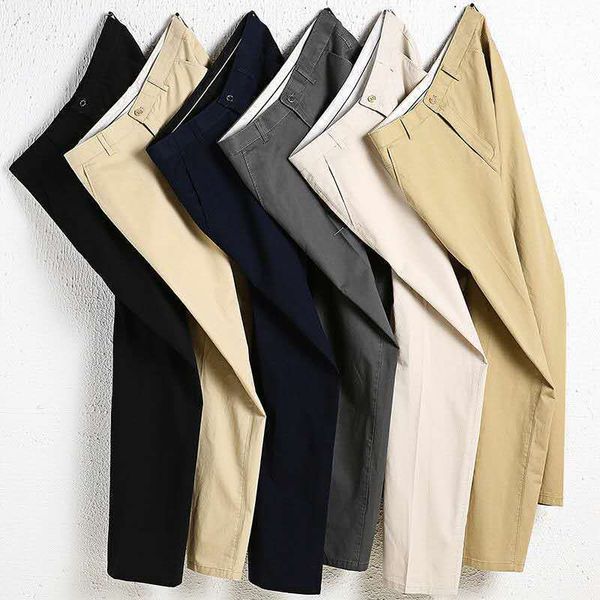 

men's pants black casual pants men straight leg men's summer pants cotton khaki high waisted trouser dress business vintage lightw