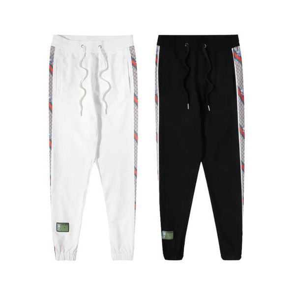 

mens pants new pants with panelled pattern loose drawstring sport pant casual sweatpants for man woman eight color choices asian size m-2xl, Black